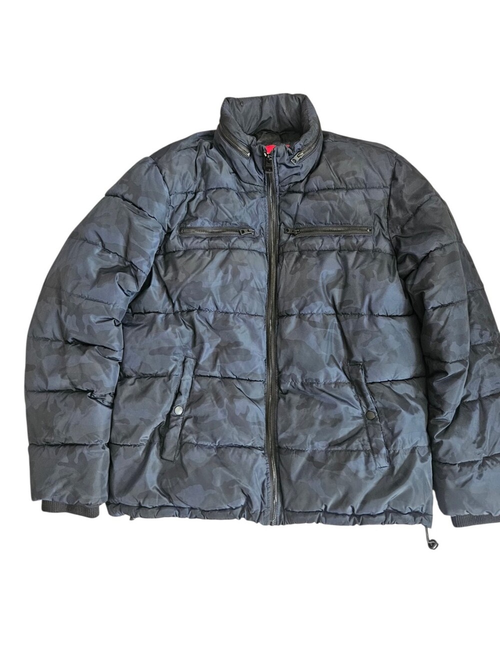 Guess Mens Camo Quilted Puffer Mid Weight Winter Jacket Sz XL
